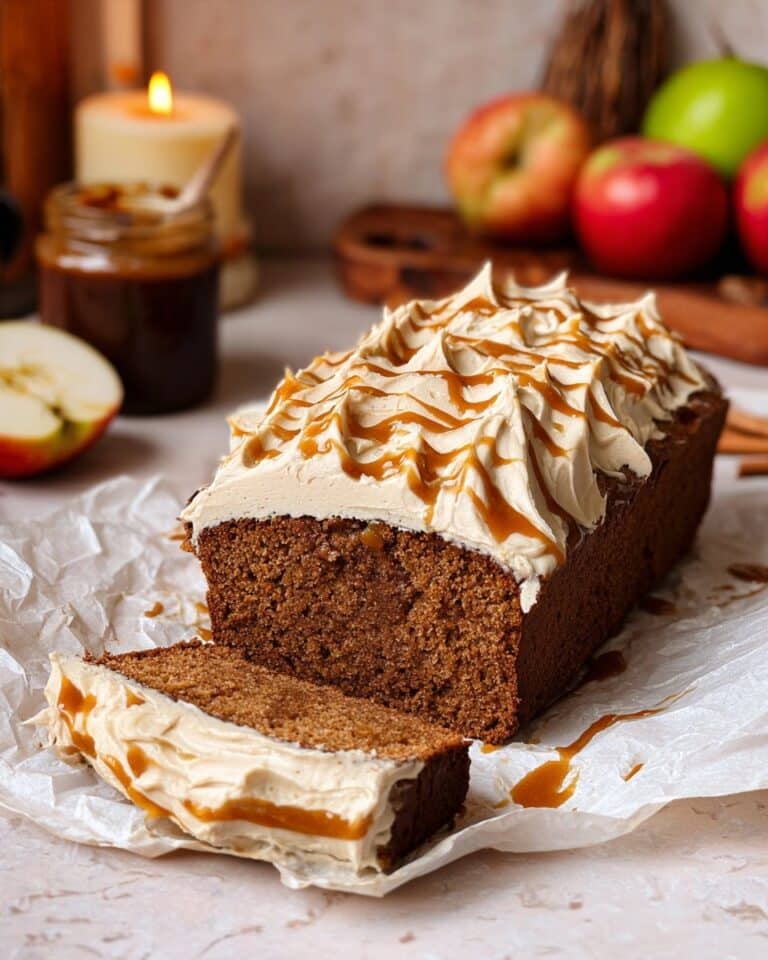 Spiced Apple Butter Loaf with Cream Cheese Frosting Recipe