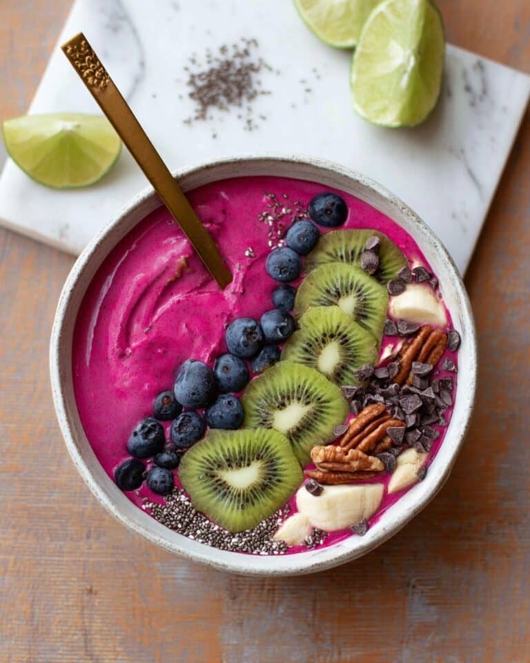 Pitaya Bowl with Frozen Dragonfruit, Pineapple, and Banana Recipe