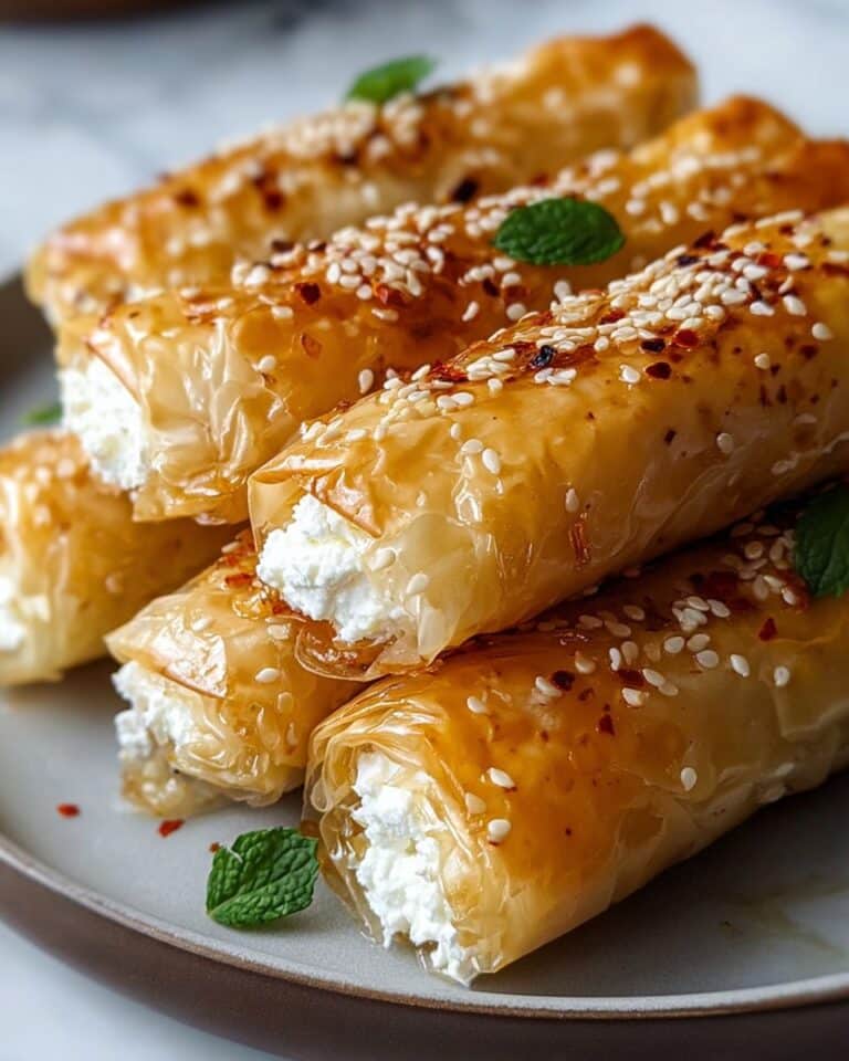 Oven-Fried Feta Rolls with Chili Honey Recipe