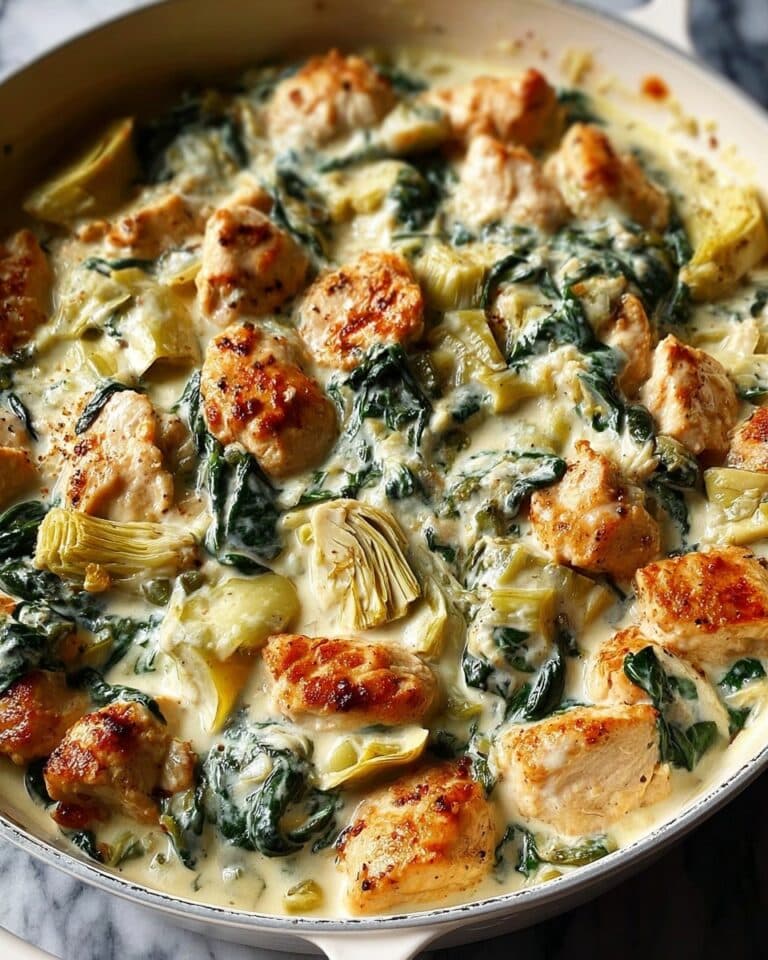 High-Protein Spinach and Artichoke Chicken Casserole Recipe