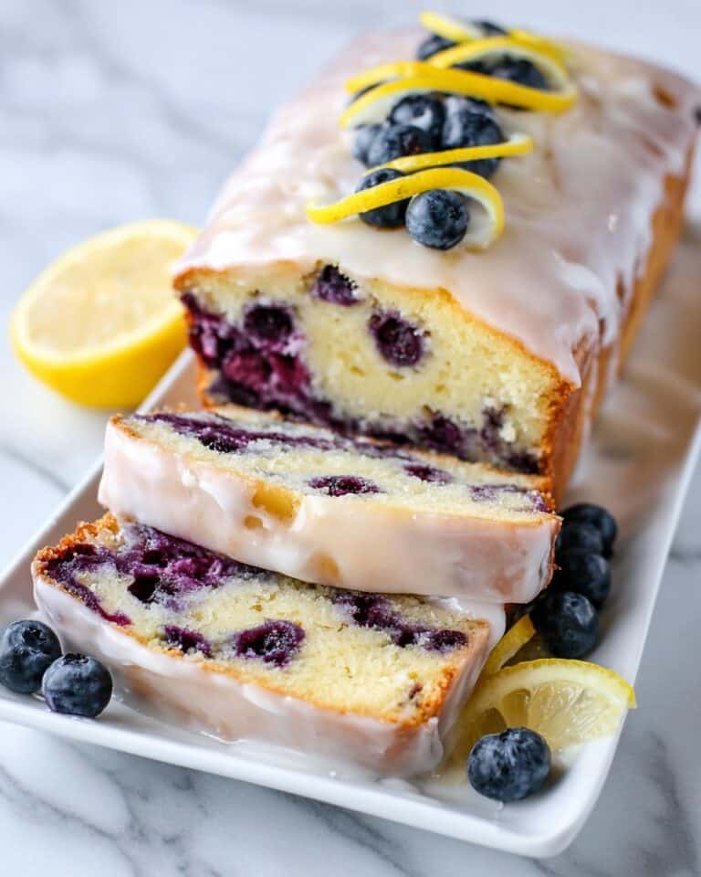 Lemon Blueberry Loaf with Lemon Glaze Recipe