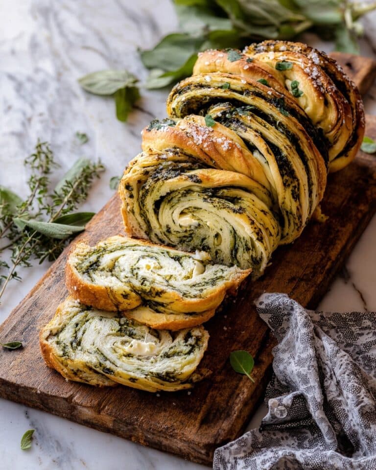 Swirled Garlic Herb and Cheese Bread How-to Guide Recipe
