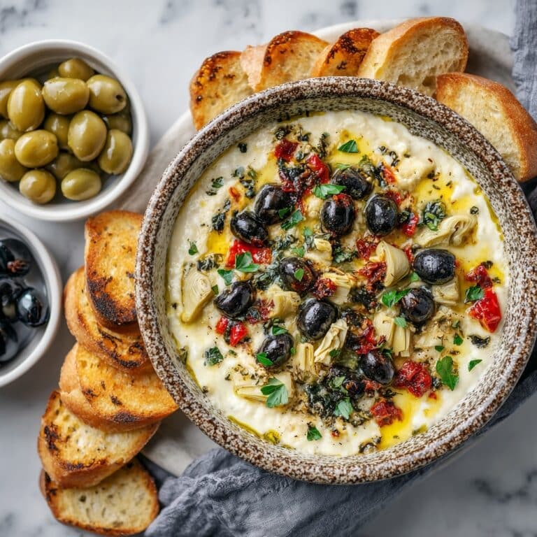 Cheesy Baked Olive Dip Recipe