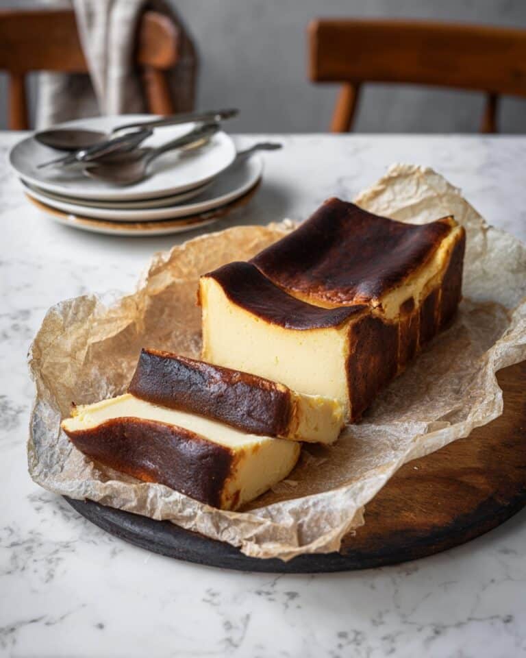 Burnt Basque Cheesecake in a Loaf Pan Recipe