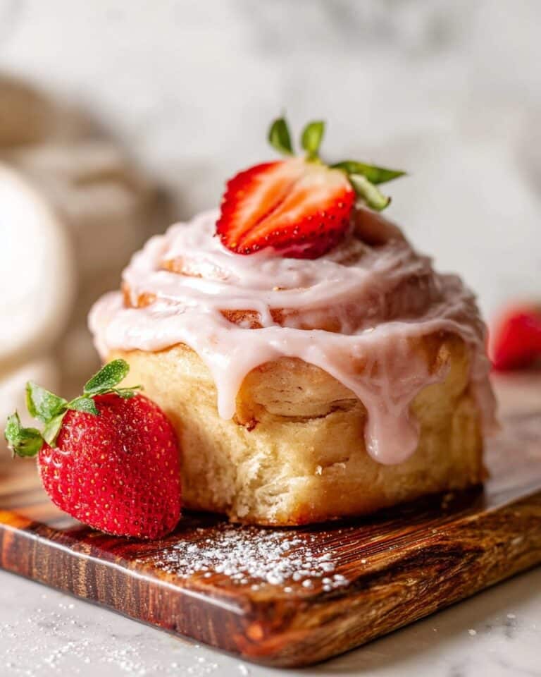 Strawberry Cinnamon Rolls with Cream Cheese Glaze Recipe