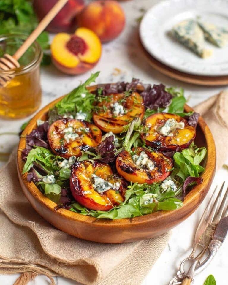 Grilled Peach and Honey Mustard Dressing Recipe