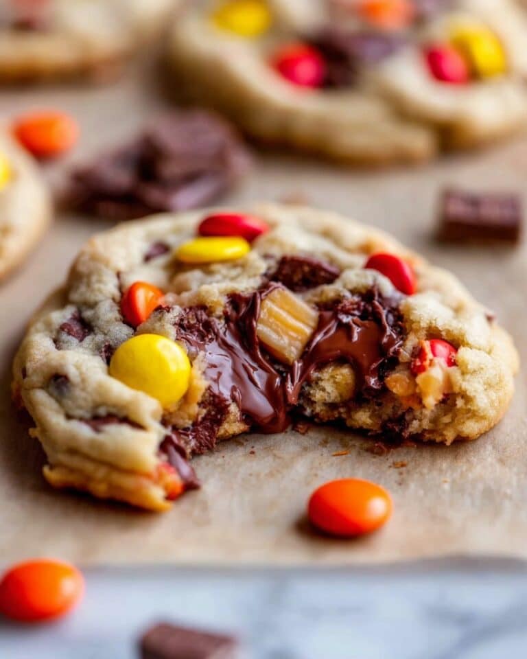 Outrageous Pretzel Peanut Butter Reese’s Cookies Recipe