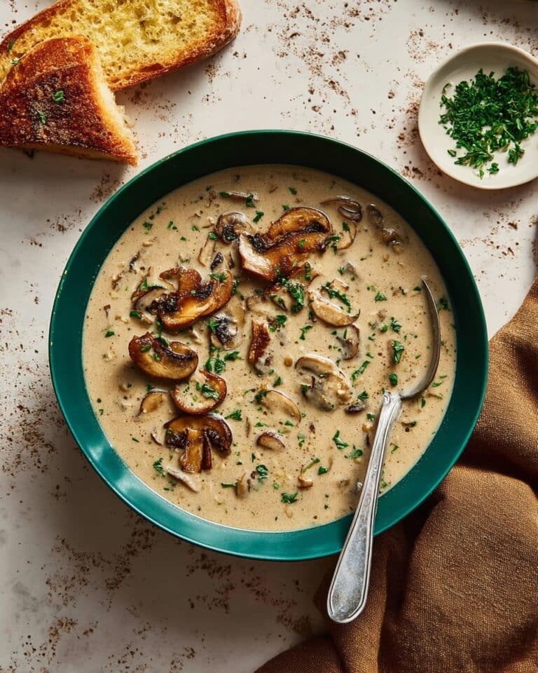 Cream of Mushroom Soup with Marsala and Fresh Herbs Recipe