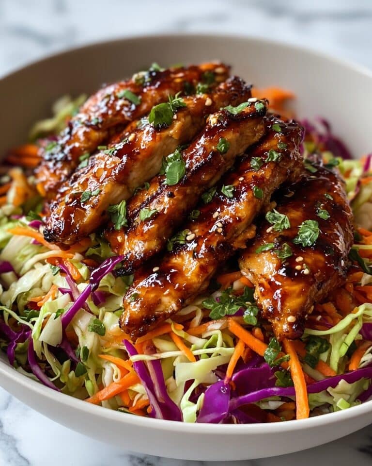 Sticky Apple Cider Chicken with Crisp Autumn Slaw Recipe