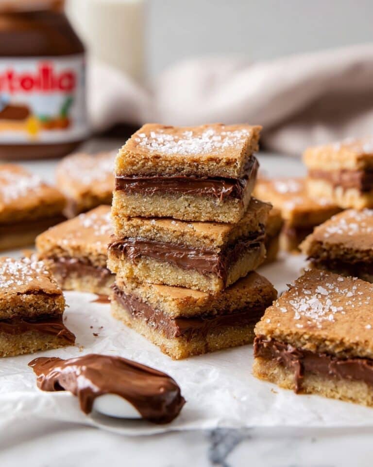 Salted Nutella Blondies Recipe