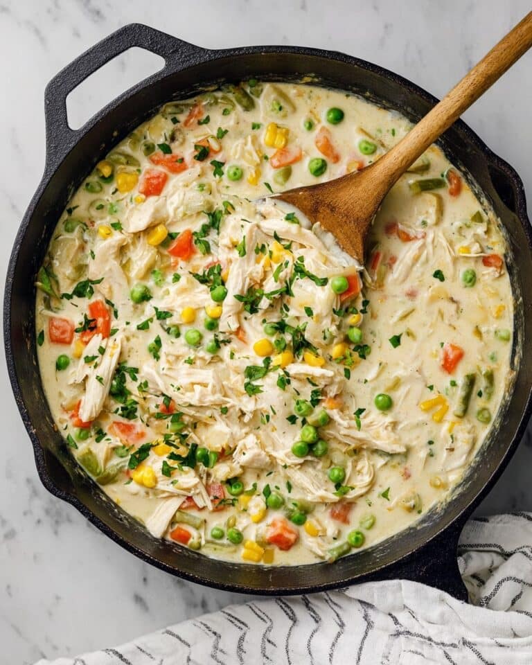 Healthy Crustless Chicken Pot Pie Recipe