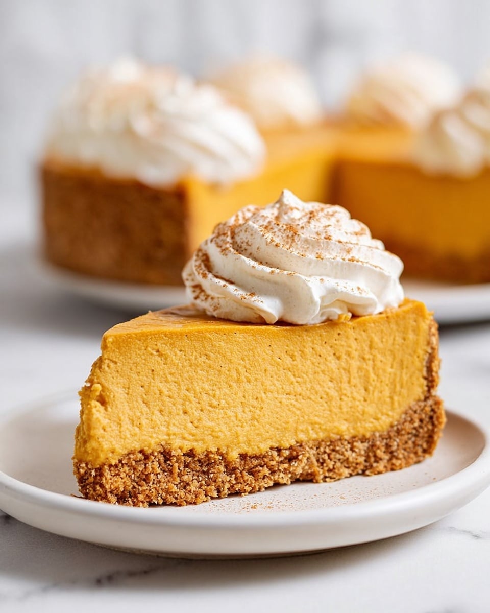 A round cake with a thick, golden brown crumb coating fully covering the sides, placed on a white scalloped cake stand. On top, there are eight evenly spaced swirls of white whipped cream, each dusted lightly with a sprinkle of cinnamon or similar brown spice. The background is a white marbled surface with a soft beige cloth, a silver cake server with intricate patterns, and two cinnamon sticks nearby, creating a warm and inviting scene. photo taken with an iphone --ar 4:5 --v 7