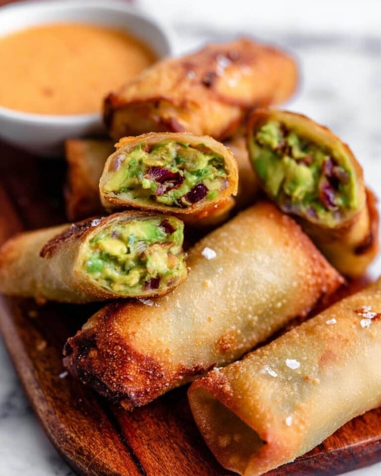 Avocado Egg Rolls with Sweet and Spicy Dipping Sauce Recipe