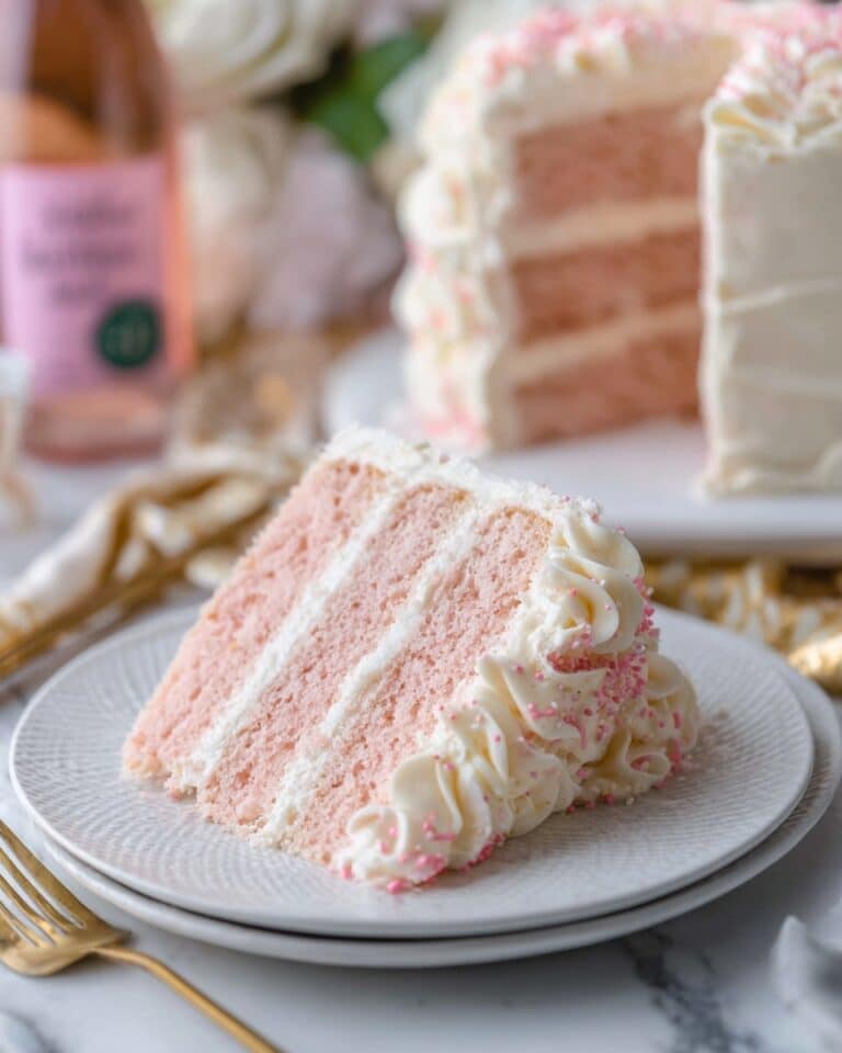 Pink Champagne Cake with Champagne-Infused Frosting Recipe