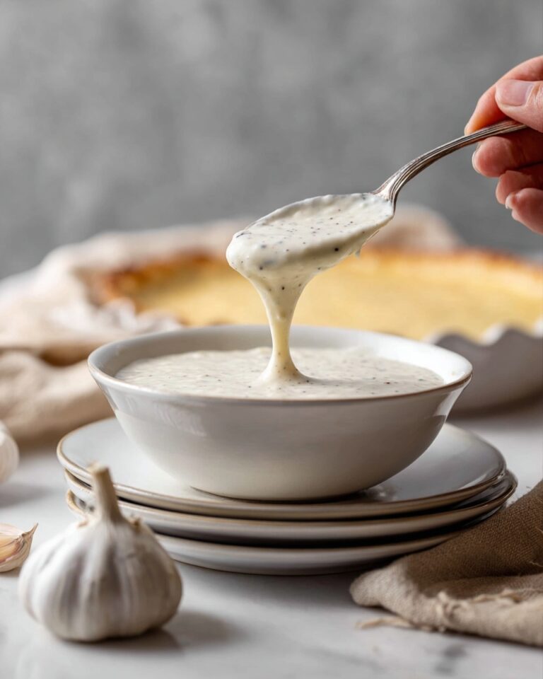 White Sauce Pizza with Creamy Garlic and Arugula Topping Recipe