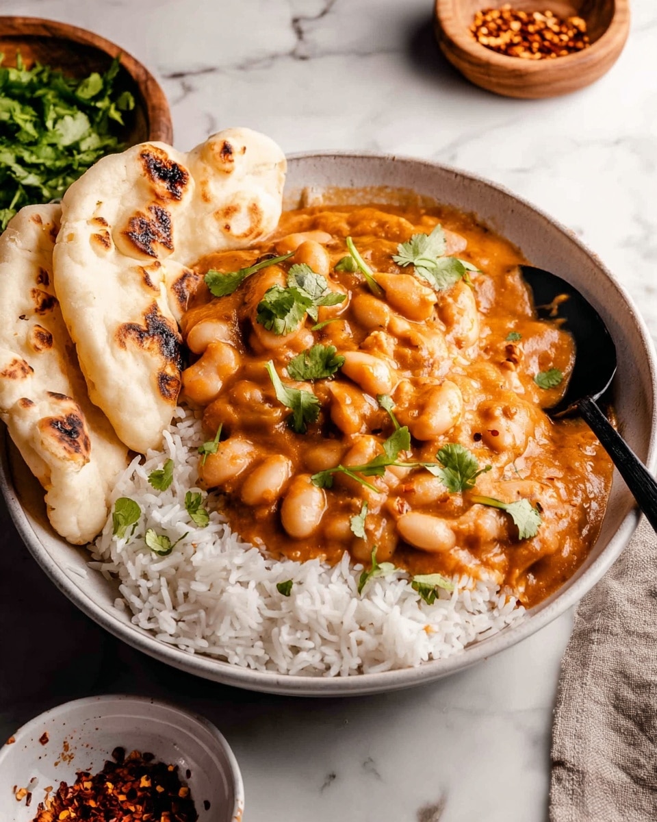 The image shows a close-up of a pot filled with a thick stew. The base layer is a rich reddish-brown sauce with visible pieces of diced tomatoes and beans, mainly large white beans, spread throughout. On top, there is a swirling layer of creamy white liquid, partially mixed into the stew, creating a marbled effect with rough swirling patterns. The pot’s dark rim frames the stew, highlighting the contrast between the deep warm colors of the stew and the bright creamy swirls. The texture looks hearty with smooth creamy parts and chunky beans and tomato pieces photo taken with an iphone --ar 4:5 --v 7