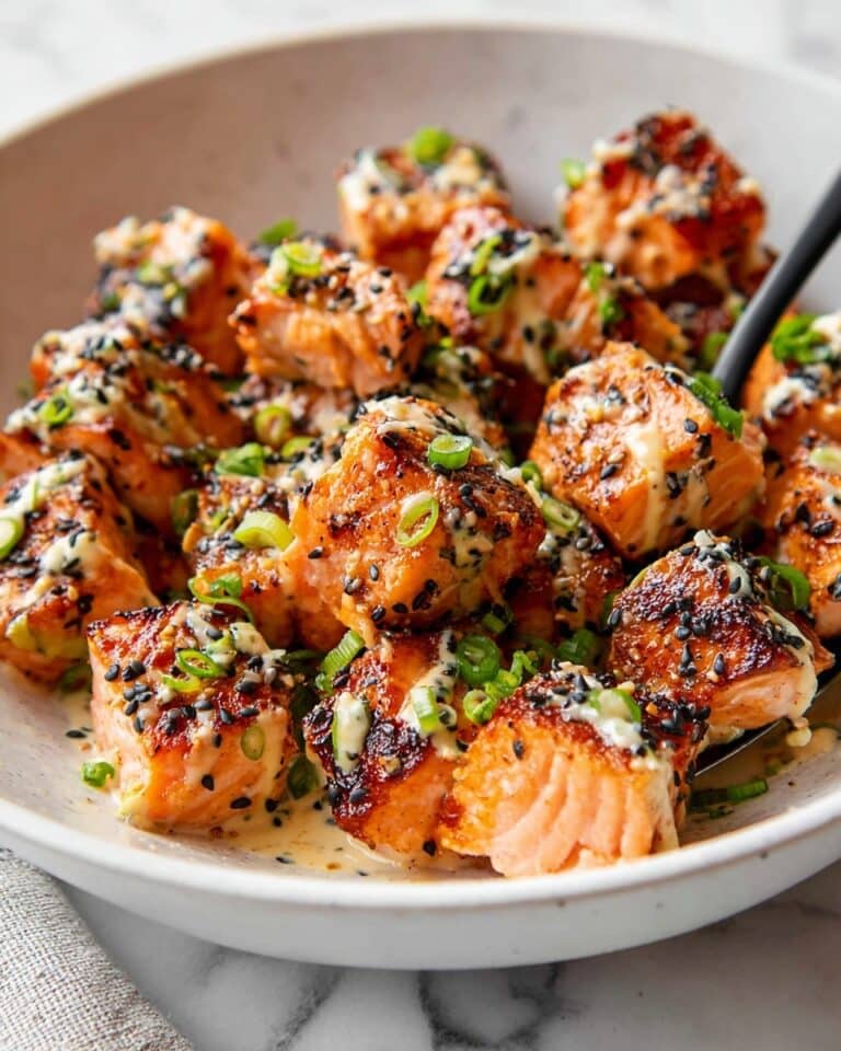 Bang Bang Salmon Bites — Crispy Salmon with Creamy Sweet-Spicy Sauce Recipe