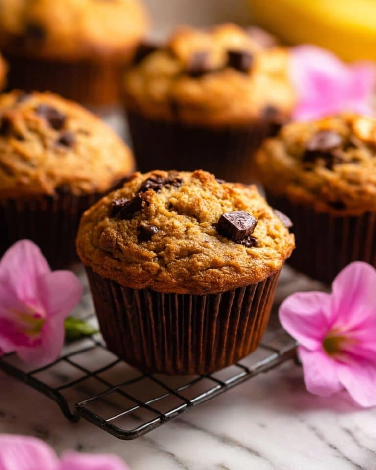 Bakery Style Banana Chocolate Chunk Muffins Recipe