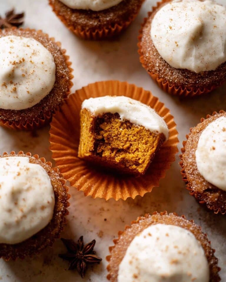 Pumpkin Cupcakes with Cream Cheese Frosting & Spiced Sugar Recipe