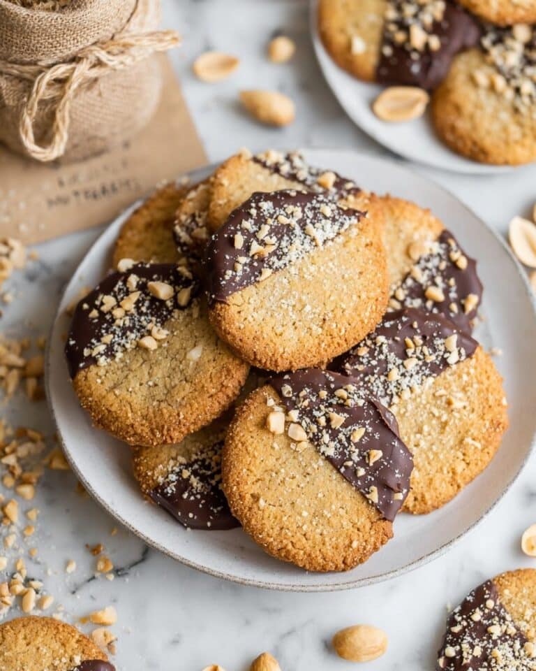 Crispy Chocolate-Dipped Oatmeal Peanut Cookies Recipe